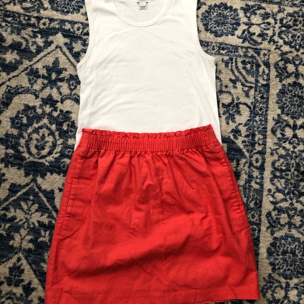 Jcrew Tank Top and Skirt Combo